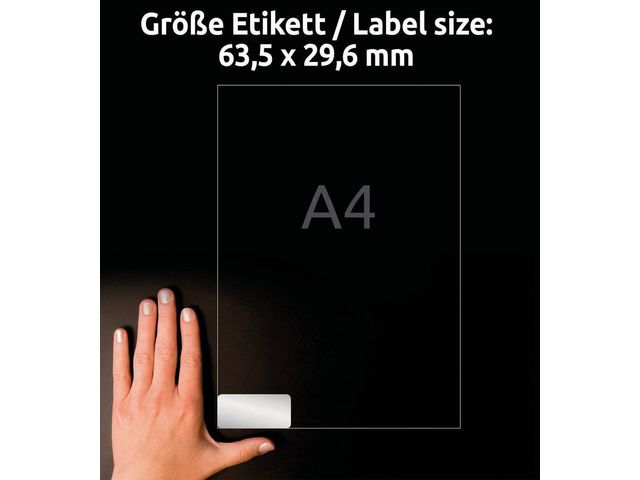 Etikett starka 63,5x29,6 silver 540/FP - 4