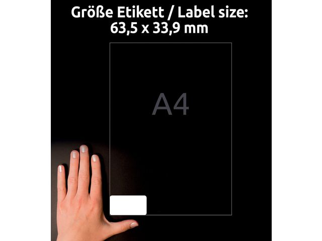Etikett UltraGrip 63,5x33,9 mm 2400/FP - 2