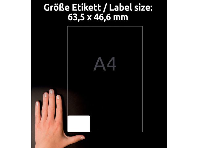 Etikett UltraGrip 63,5x46,6 mm 1800/FP - 2