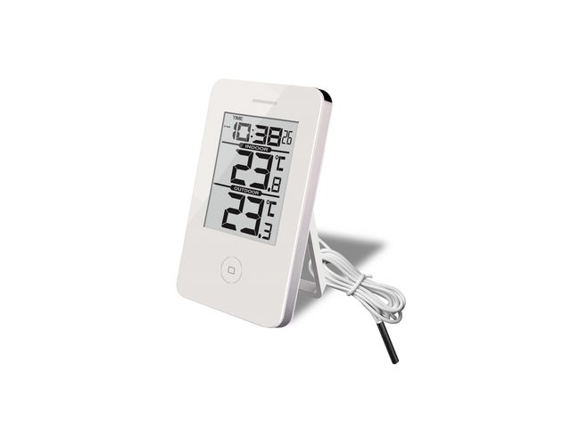 Termometer TF Inne/Ute Digital + Klocka