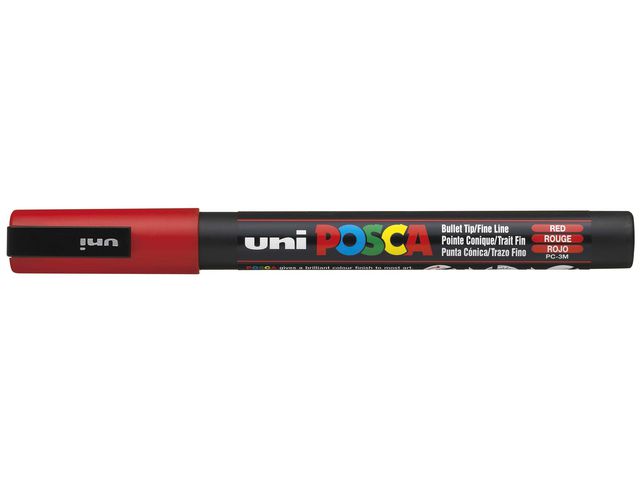 Märkpenna UNI Posca PC-3M Fine röd - 2