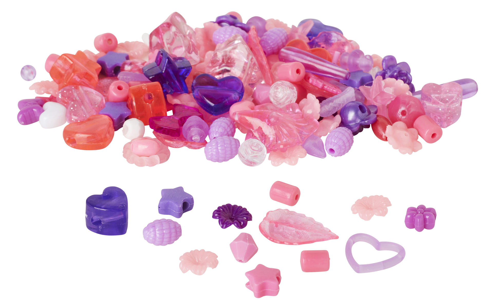 Plastpärlor mix lila/rosa 1000/FP