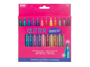 Fiberpennor Glitter Markers 12/fp