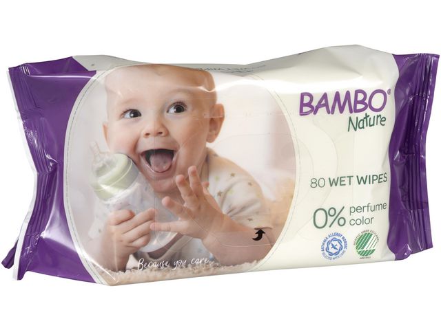 Våtservett BAMBO Nature oparfymera 80/FP
