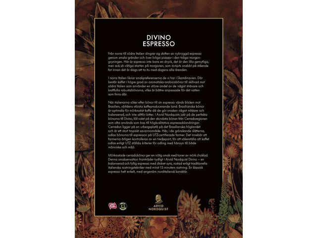 Kaffe ARVID.N DivinoEspresso Bönor 1000g - 3