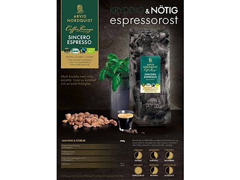 Kaffe ARVID.N Espresso Sincero Bönor 1kg