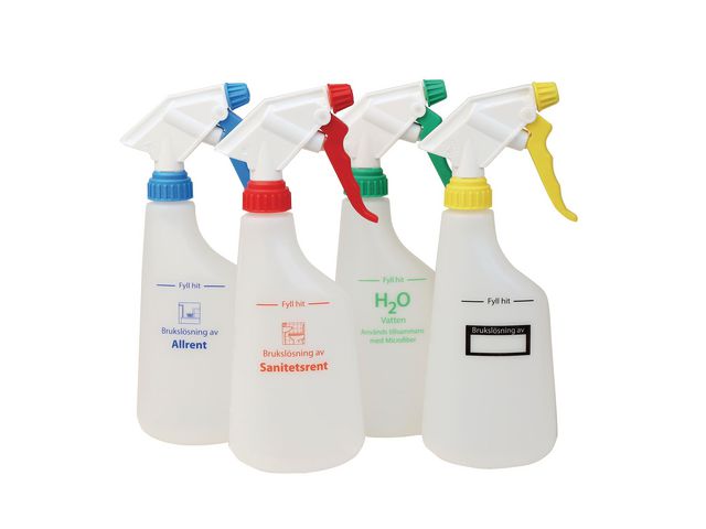 Sprayflaska Röd tom ''Sanitetsrent''