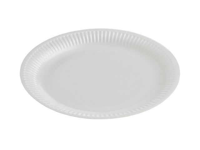 Tallrik papp flat 23 cm vit 50/fp