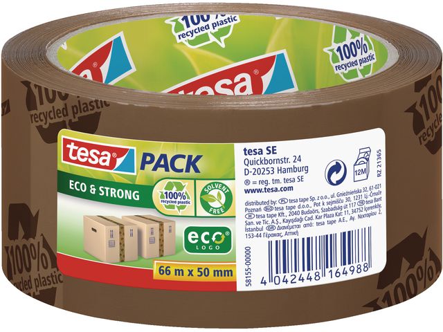 Packtejp TESA Eco Strong 50mmx66m Brun