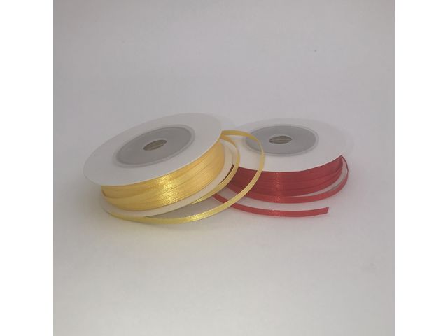 Satinband 3mmx30m gul - 2