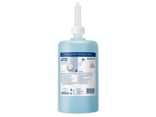 Tvål TORK Pre S1 Hair&Body blå 1000ml