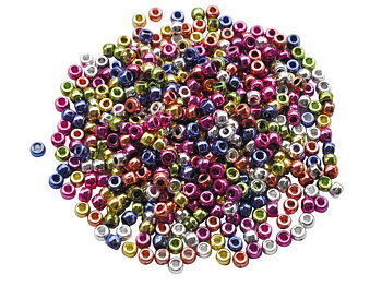 Plastpärlor Kongopärlor metallic 1000/fp