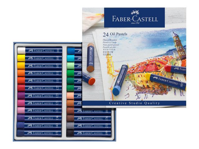 Oljepastellkritor Faber Castell 24 färger