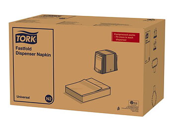 Servett TORK Uni N2 1-lag 30x25cm 300/FP