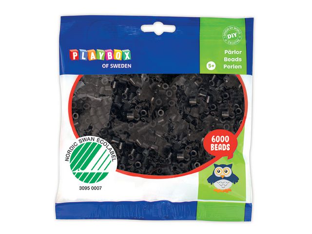 Rörpärlor Svart 6000 st/fp - 2