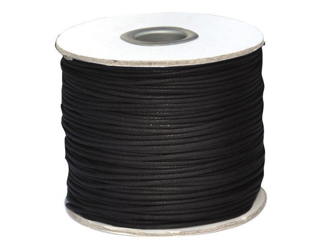 Halsbandssnodd läder svart 1,5mmx100m - 2