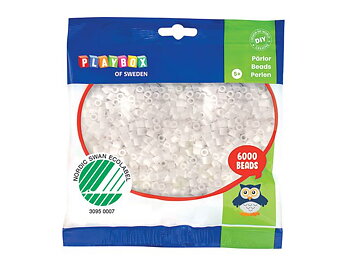 Rörpärlor vit 6000 st/fp