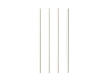 Sugrör PURE papper 6mm x 20cm vit 100/FP