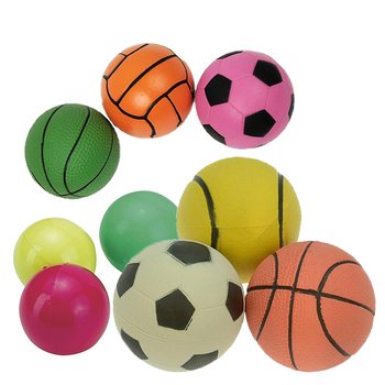 Små bollar i naturgummi 6 cm 3/fp
