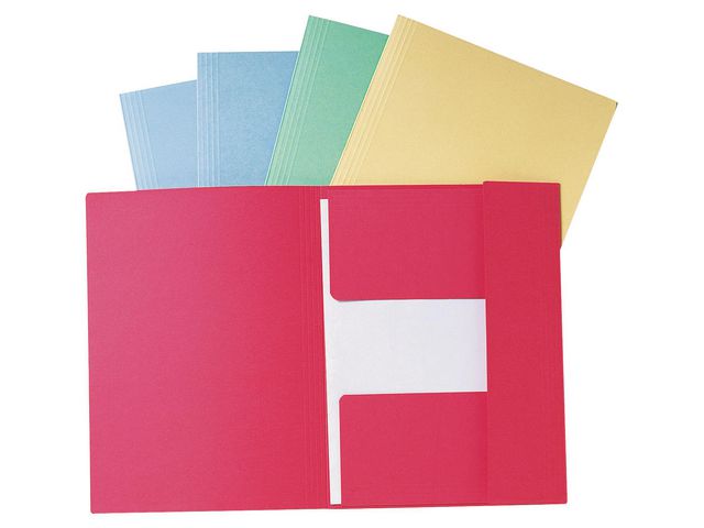 Mapp A4 3-klaff 280g blå 50/fp