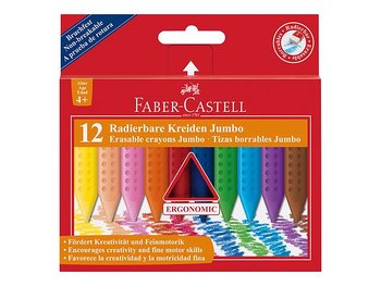 Plastkrita Faber Castell Jumbo trekantig 12 färger