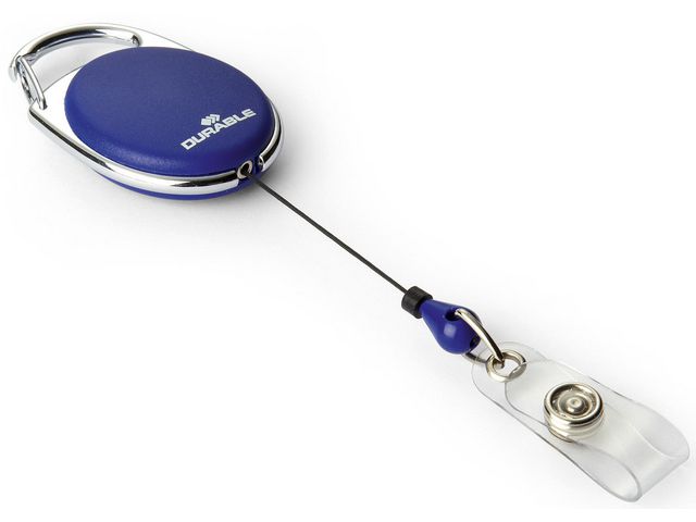 Korthållare DURABLE yoyo blå m.knap10/FP