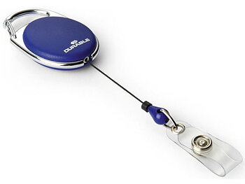 Korthållare DURABLE yoyo blå m.knap10/FP