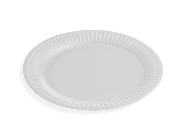 Tallrik papp 18cm vit 50/fp