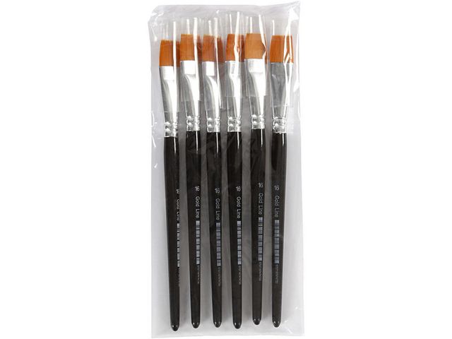 Syntetpensel Gold Line flat nr.16 6/fp - 2