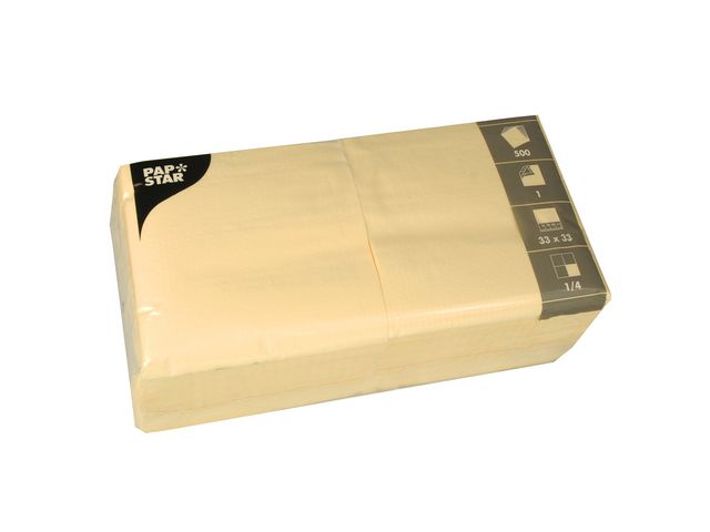 Servett 1-lags 33x33cm creme 500/FP