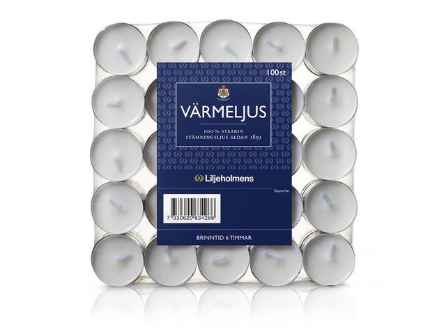Värmeljus Liljeholmens Stearin 6H 100/FP