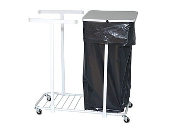 Säckvagn dubbel 100-125L med 4 hjul