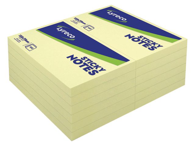 Notes standard 75x125mm gul 12/fp