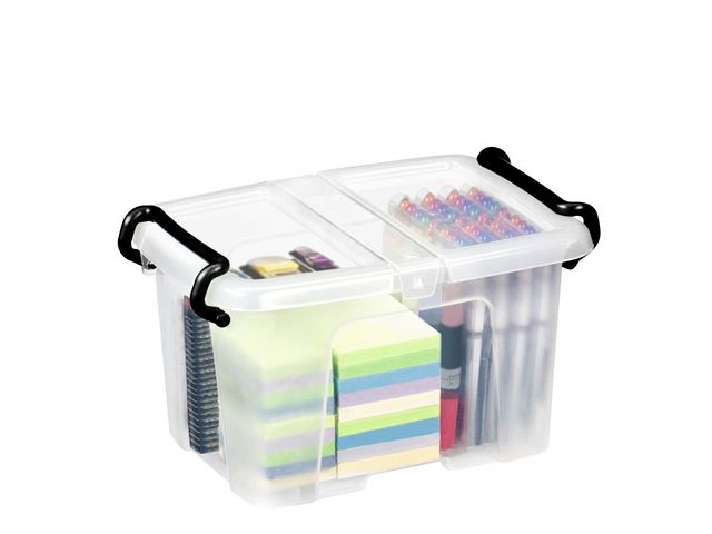 Plastlåda STRATA 6L klar med lock PP - 4