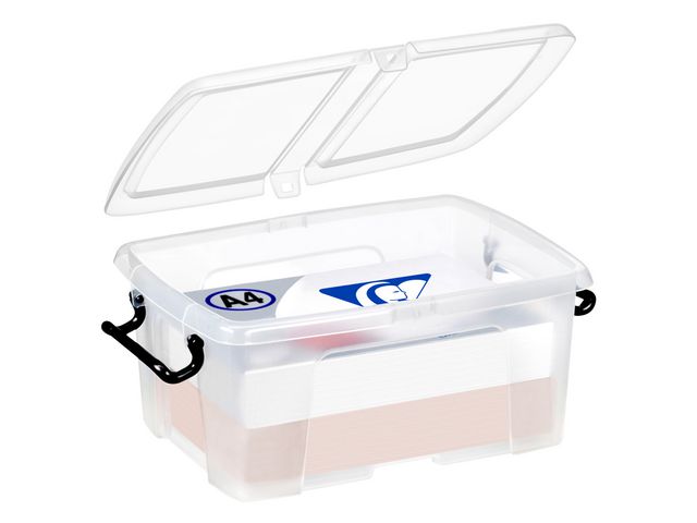 Plastlåda STRATA 12L klar med lock PP - 3
