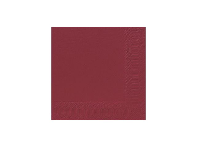 Servett 3-lags 33x33cm vinröd 125/FP