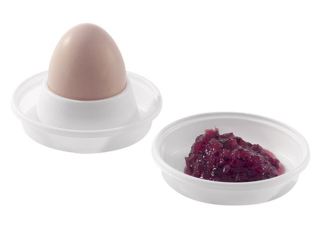Äggkopp plast vit 100/FP