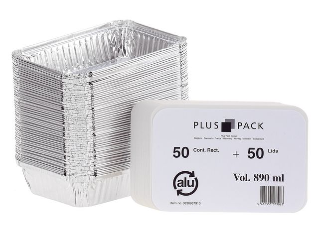 Aluminiumform inkl. lock 890ml 50/FP