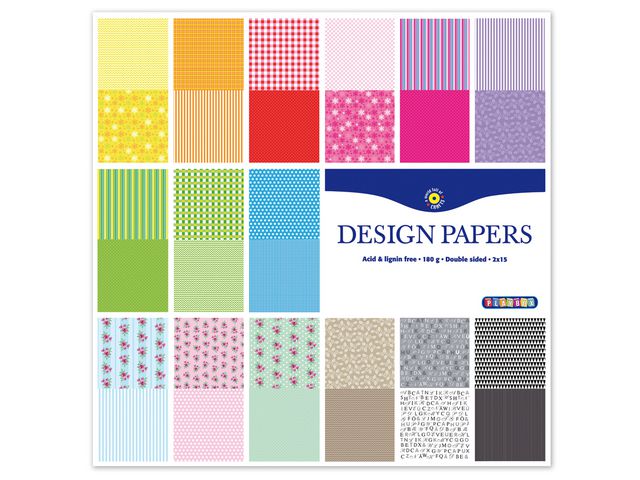 Mönstrade pappersark Designblock - 2