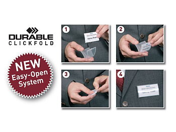 Namnskylt Clic Fold 75x40mm 25/FP
