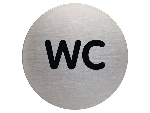 Skylt WC DURABLE 83mm borstat stål - 3