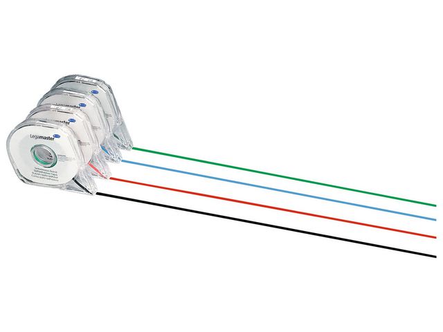 Uppdelningsband LEGAMAST 2,5mmx16m svart - 2