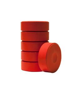 Färgblock 44 mm mörkröd 6/fp