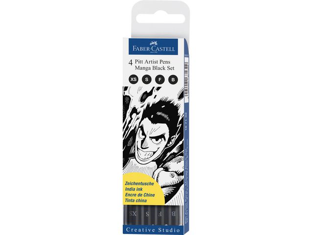 Fiberpenna Pitt Artist Manga Black 4/fp