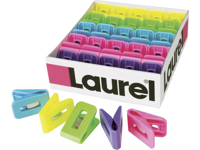 Pappersklämma Laurel plast 25x43 mm - 3