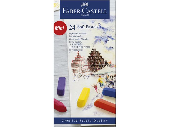 Torrpastellkritor Faber Castell 24 färger - 3