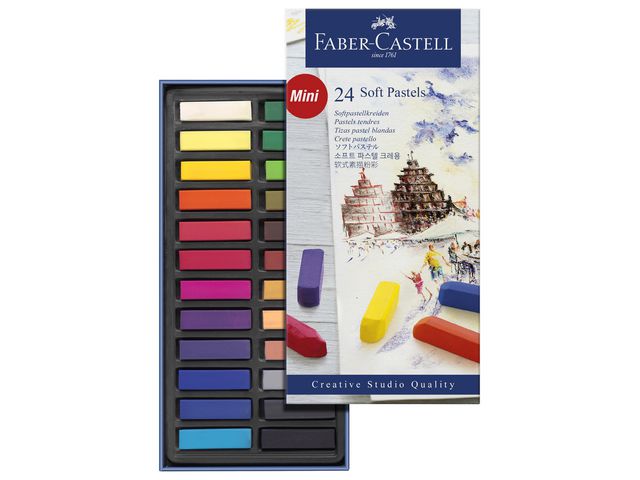 Torrpastellkritor Faber Castell 24 färger - 2