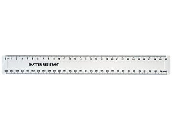 Linjal 30cm splitterfri vit 100/FP