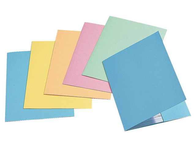 Mapp A4 1-klaff 250g blå 100/fp