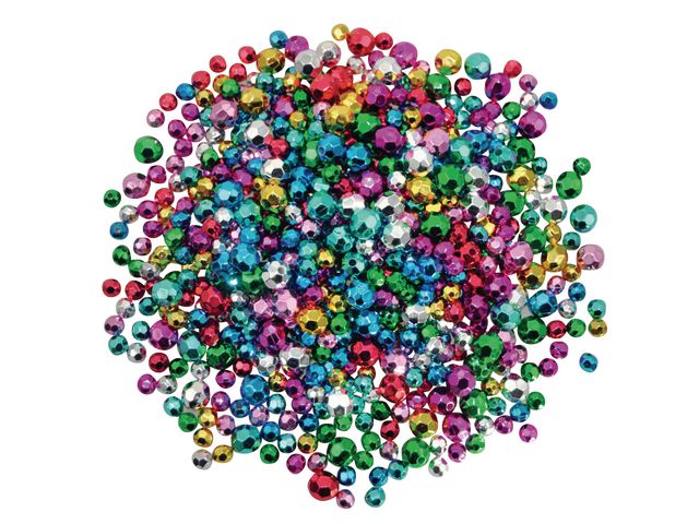 Pärlor facetterade metallic 500gr
